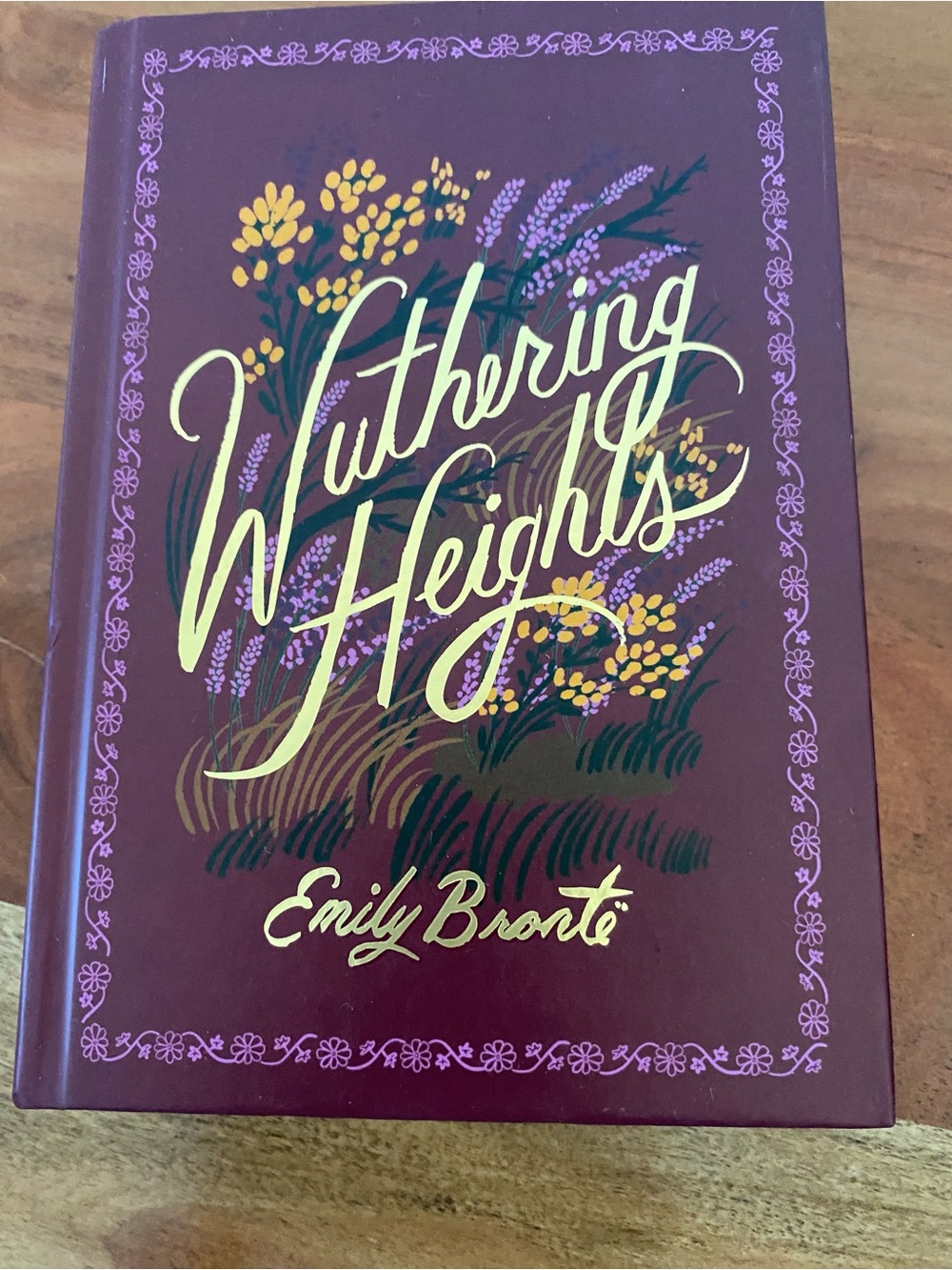Wuthering Heights Hardcover - Burgundy Floral Cover